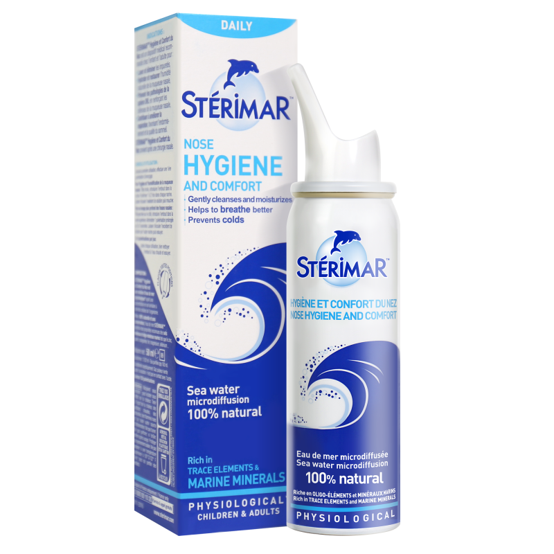 法国进口 舒德尔玛(sterimar) 小海豚洗鼻水 鼻腔护理喷雾 喷鼻器 3岁以上儿童大人适用50ml/瓶