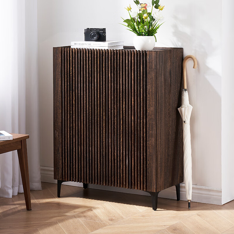 实木鞋柜家用纯实木客厅家用门口隔断柜换鞋凳玄关柜鞋柜纯实木家用