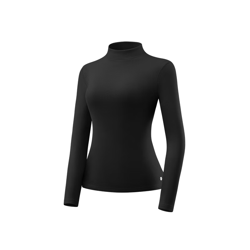 VVC打底衫女2025新款抗菌蛋白保暖内衣纯色春秋打底衣城市轻户外上衣 曜石黑 M