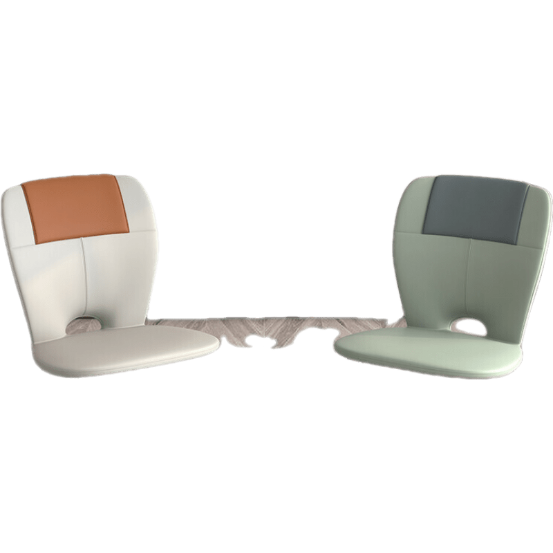 欣奢 餐椅家用侘寂风新款轻奢靠背休闲餐桌椅子 浅绿配深灰