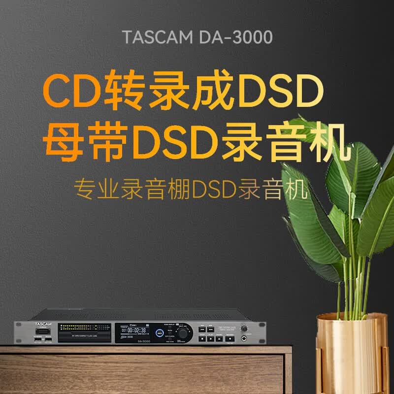 TASCAM 达斯冠DA3000录音棚母带DSD录音U盘移动硬盘CF卡播放黑胶CD机转录抓轨DSD 灰色 标配高性价比高么？