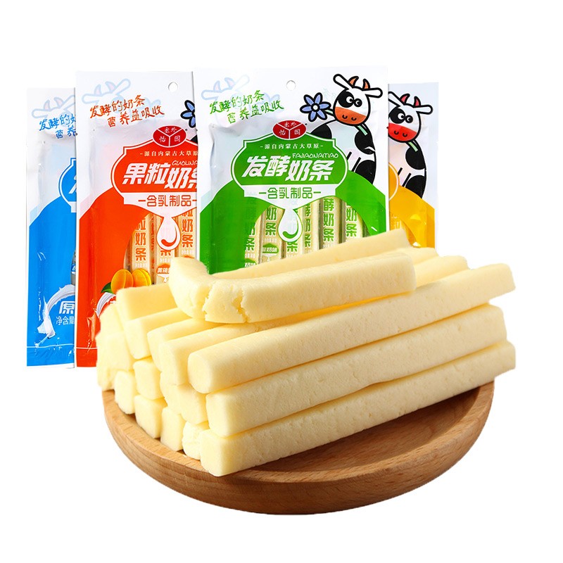 塞外怡园酸奶条内蒙古发酵奶条奶酪儿童休闲零食108g*1袋 四种口味各一袋
