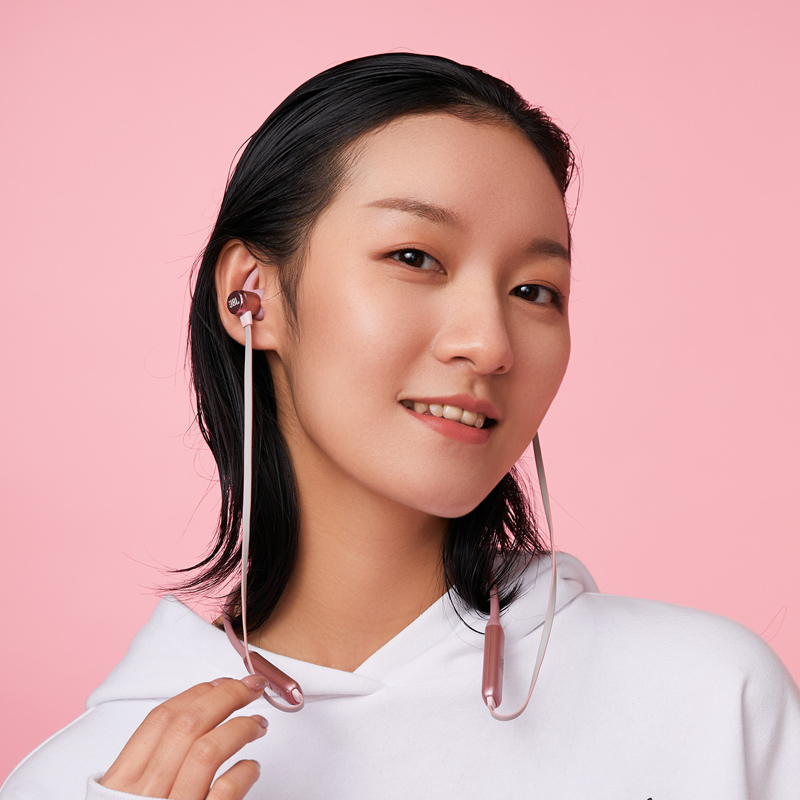 JBL T280NC 入耳式无线主动降噪蓝牙耳机 运动耳机 手机游戏耳机 苹果安卓通用 跑步磁吸式带麦 樱花粉