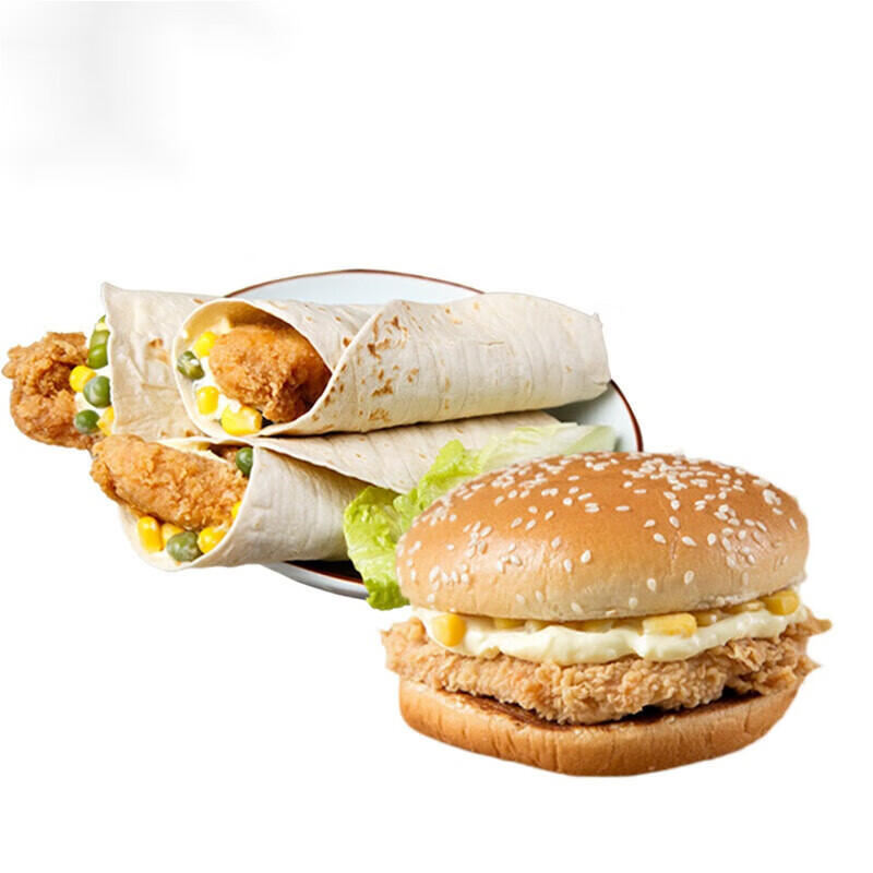 美朝福奥尔良鸡腿堡140g*8个营养早餐代餐食品汉堡包香辣鸡腿堡老 老