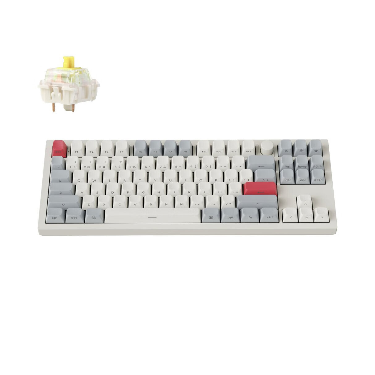 keychron渴创 Q3Max 机械键盘 无线键盘 三模键盘 QMK/VIA开源改键 客制化铝坨坨键盘 gasket结构 复古 Q3Max RGB热插拔香蕉轴侧刻键帽版