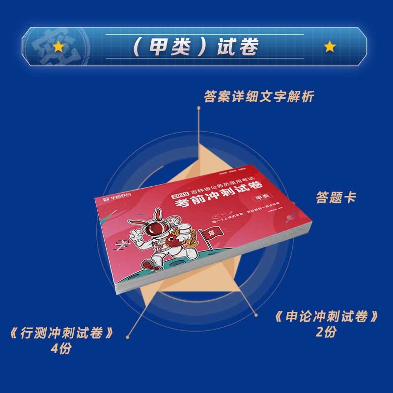 现货速发】华图吉林省公务员考试2022考前冲刺密押试卷行测申论题库2022年吉林省公务员乡镇吉林省考新大纲甲乙丙类冲刺最后6套卷 【无批改】甲类考前冲刺