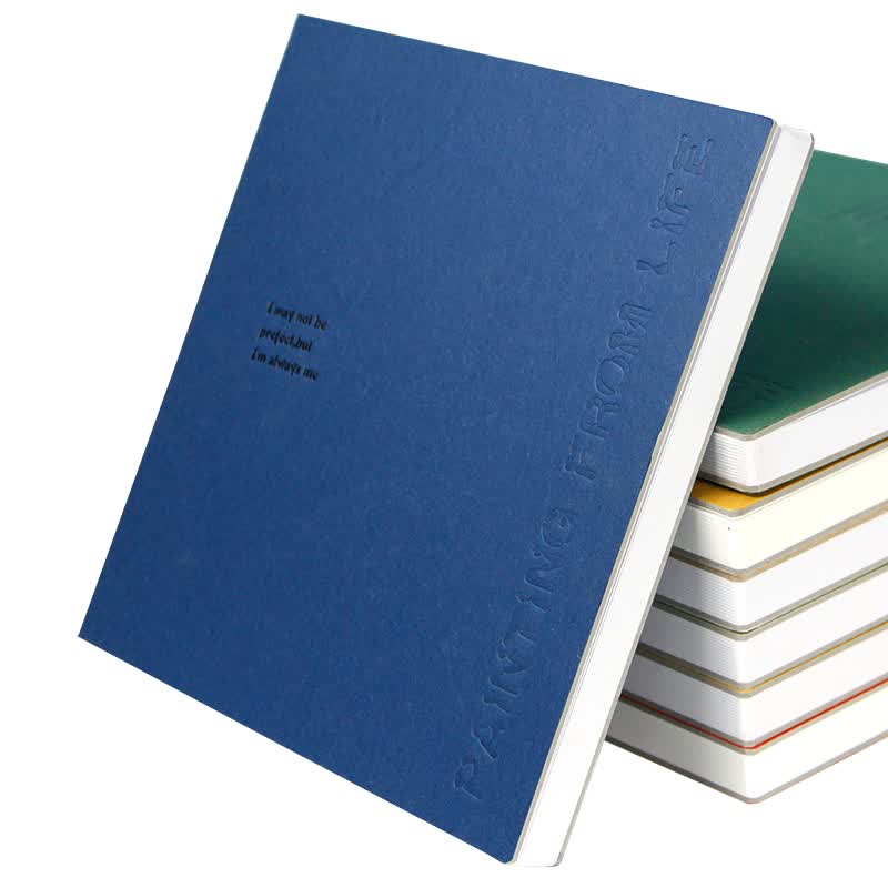 记忆印象 素描 速写本 图画本 马克笔绘画本 白纸 画画本 手绘 彩铅 油画棒 写生 涂鸦本 画本 16k宝石蓝超白