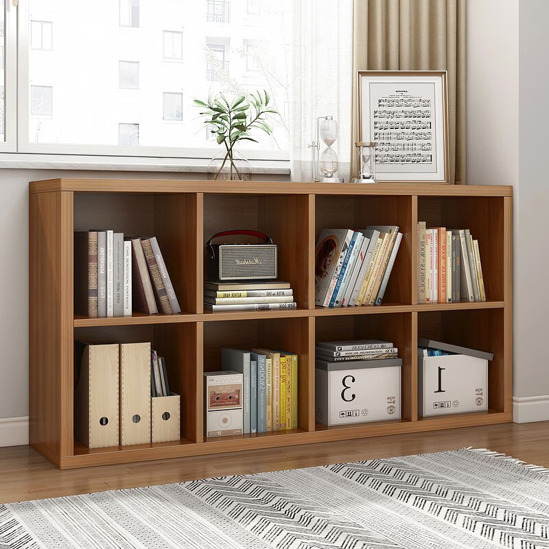 寒婵置物柜组合柜八格柜自由组合格子柜办公室收纳柜子储物矮柜 深