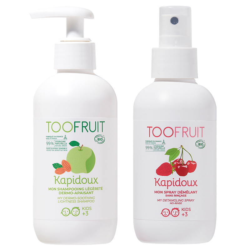 TOOFRUIT多果肤 儿童青少年有机0硅油洗发水 止痒顺滑亮泽护发 洗护发套装