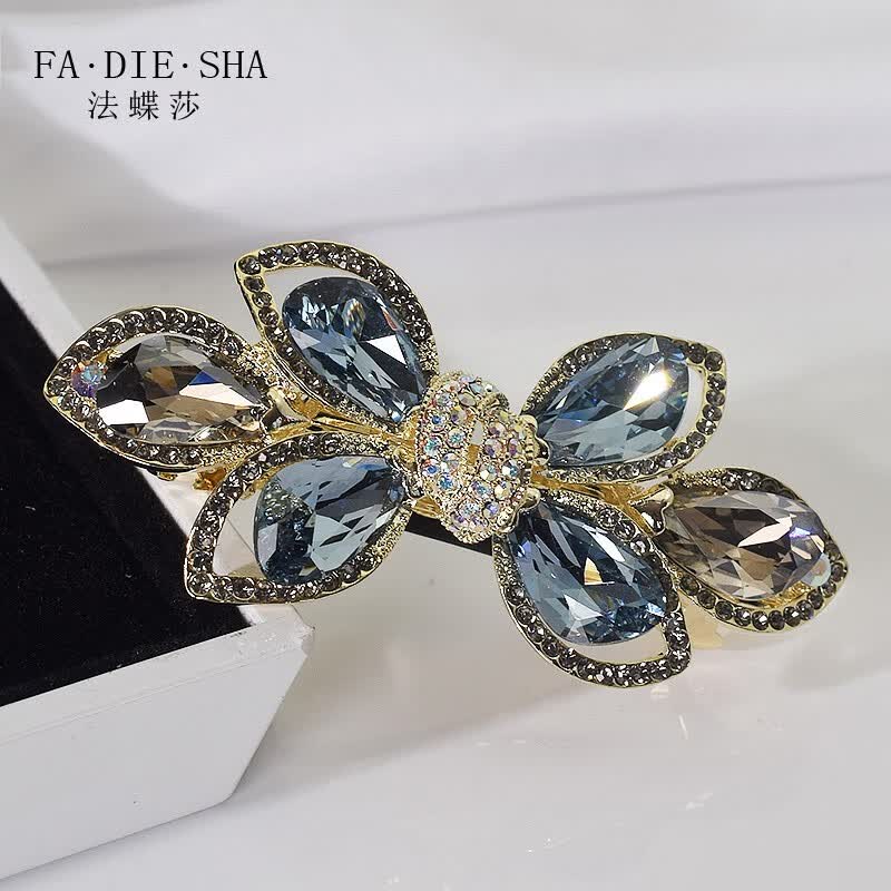 法蝶莎(fadiesha)品牌发夹女后脑勺发饰高端奢华水钻夹子头饰顶夹高级