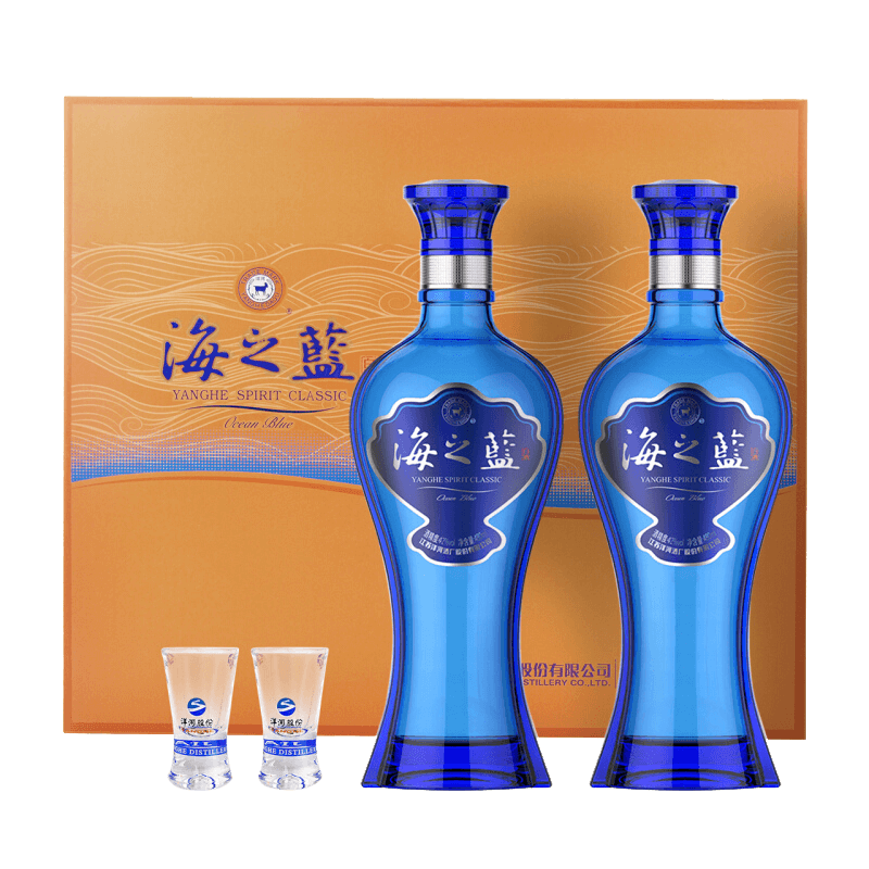 京东洋河蓝色经典海之蓝480ml价格历史走势,口感绵柔浓香型白酒推荐