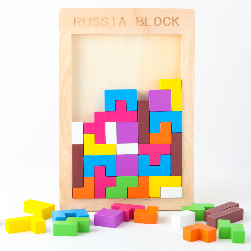 璐念俄罗斯方块拼图儿童智力玩具积木拼装3-6岁宝宝启蒙游戏 俄罗斯