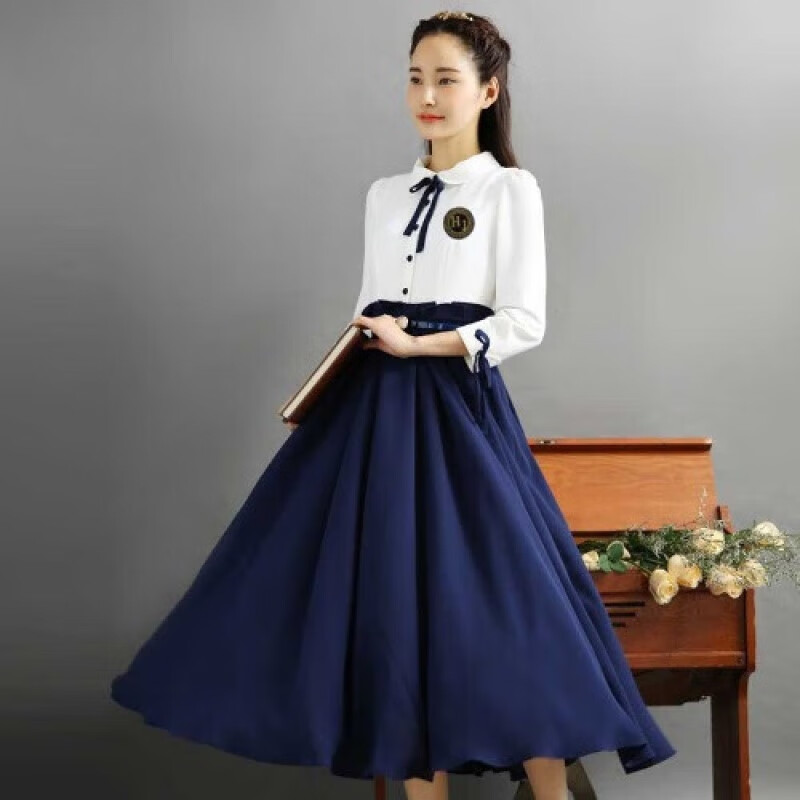 恩若凡朗诵比赛演讲服装女中学生初高中小学生大合唱歌舞团体演出套装