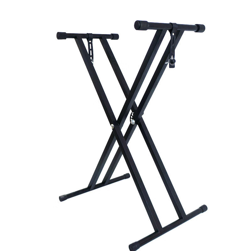 鸾音琴架电子钢琴x架调节键盘乐器通用61键76/88键便携折叠 标准黑