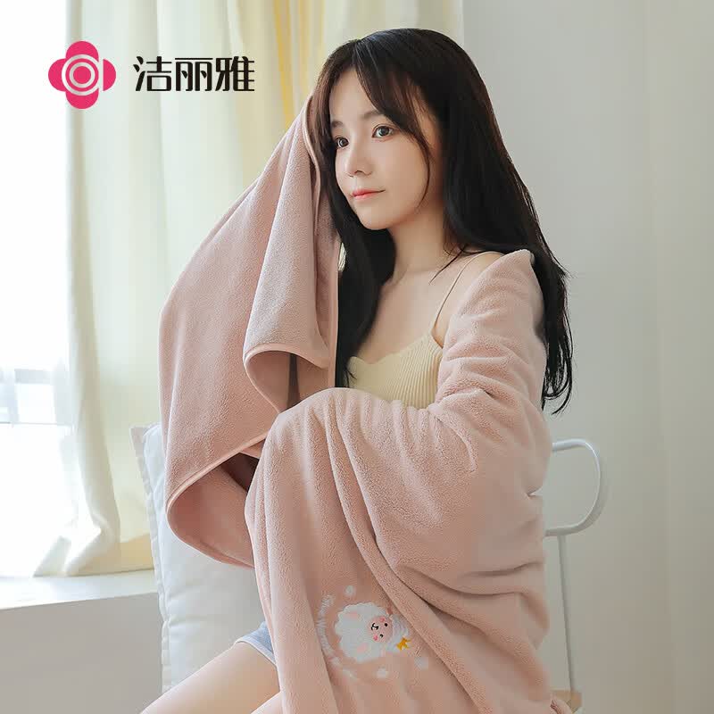 洁丽雅（Grace）浴巾女夏天吸水速干家用加大吸水男洗澡大人裹巾可爱小羊70*140cm怎么看?