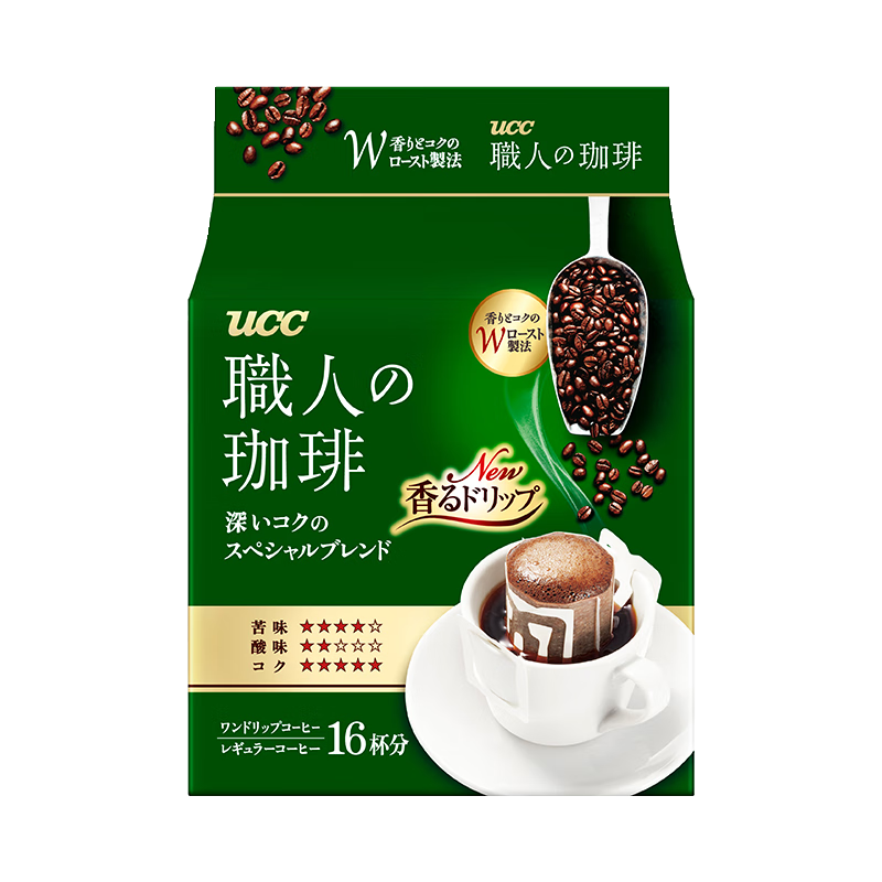 UCC 悠诗诗 职人咖啡 深厚浓郁 滴滤式挂耳咖啡 126g