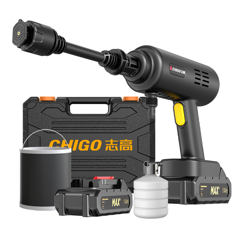 志高（CHIGO）无线洗车机锂电高压水枪清洗机家用多功能洗车X器L5双电池DY同品