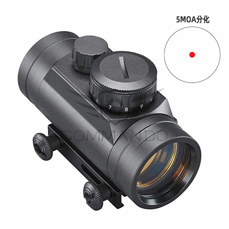 commando指挥者铝内红点瞄准镜红绿照明瞄准器观鸟十字镜 黑色 cm-hd
