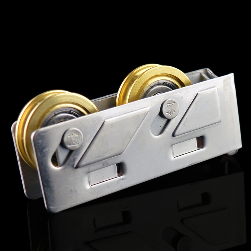 迪福德 4个 铝合金窗滑轮老式90型不锈钢门窗滚轮子73型轮76轱辘828铜轮 80型（双）铜轮 4个装