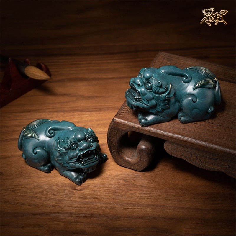 现货铜师傅摆件貔貅之财源滚滚一对铜工艺品貔貅 家居饰品开业乔迁