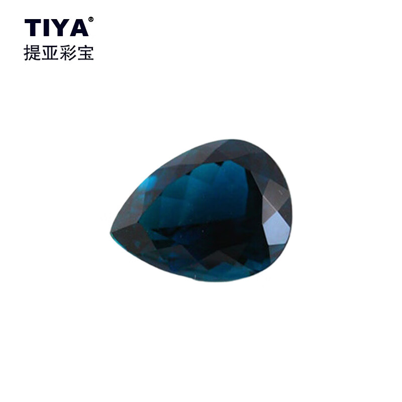 TIYA彩寶 藍(lán)碧璽 藍(lán)碧璽石 藍(lán)碧璽裸石 7.63ct 15*12*7.2mm L410