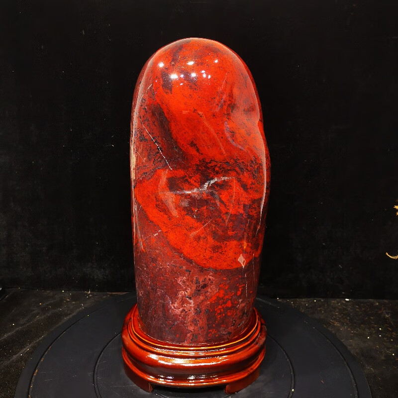 桂林鸡血玉奇石天然原石观赏石装饰摆件收藏品16-16-39cm重27斤