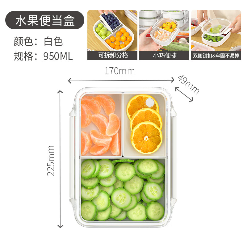 乐宏骏春游便当盒 日式水果便当盒小学生外出携带春游野餐儿童分格