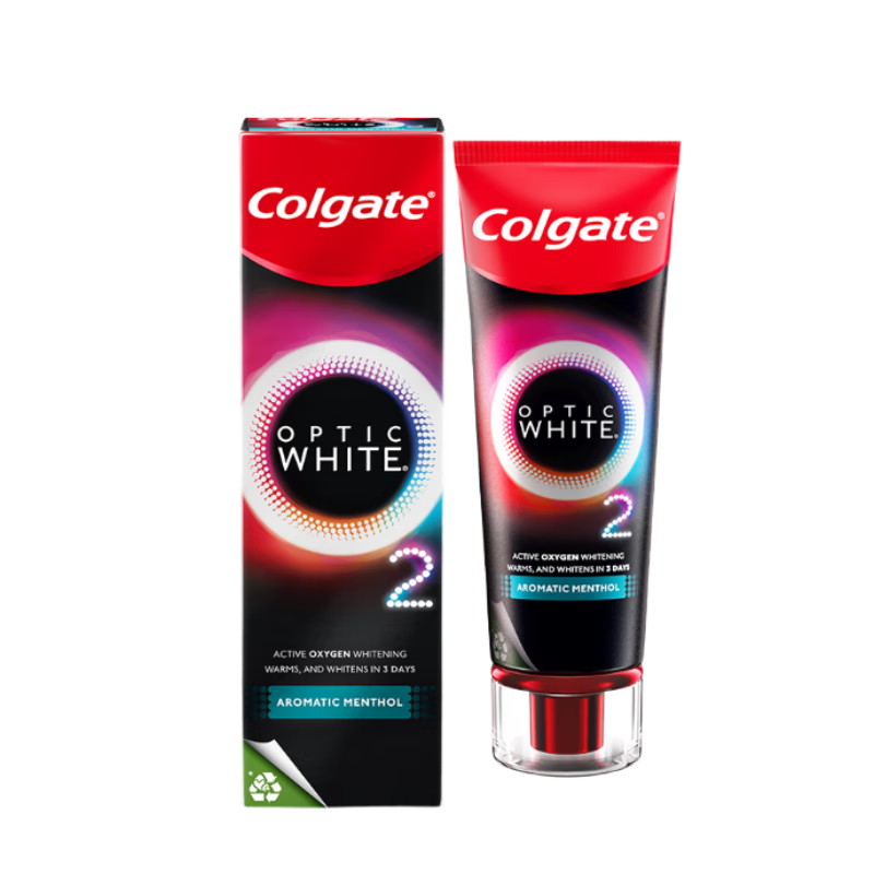 高露潔（Colgate）速感白美白牙膏亮白去黃去口臭去牙漬去煙漬牙膏清新薄荷85g*2