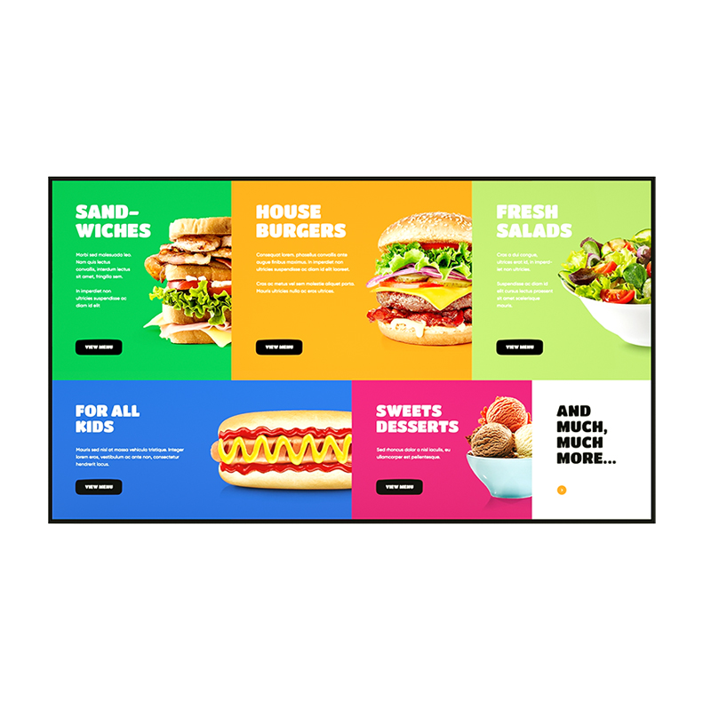 视颐 sy43cpa 43英寸 数字标识电子餐牌 3.8mm窄边高亮壁挂显示屏