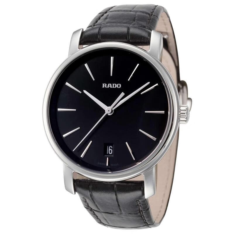 雷达(rado)瑞士手表 钻霸系列皮带简约商务女士石英腕表 送女友生日