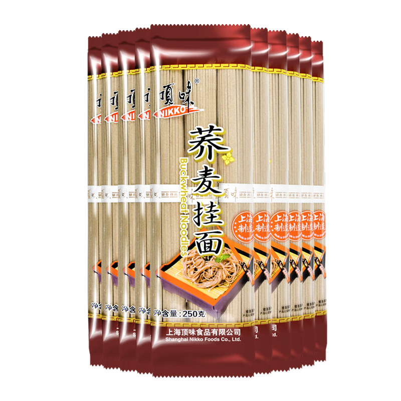 頂味蕎麥面大包掛面低脂面條粗糧雜糧面蕎麥冷面 面條拌面早餐面代餐  908*2蕎麥面