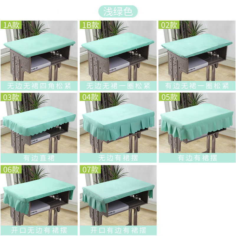 花睡神书桌布垫 小学生桌布桌罩课桌套罩40×60加厚学校课桌布垫蓝色防水 浅绿色 1B款一圈松紧(40*60加厚防水)