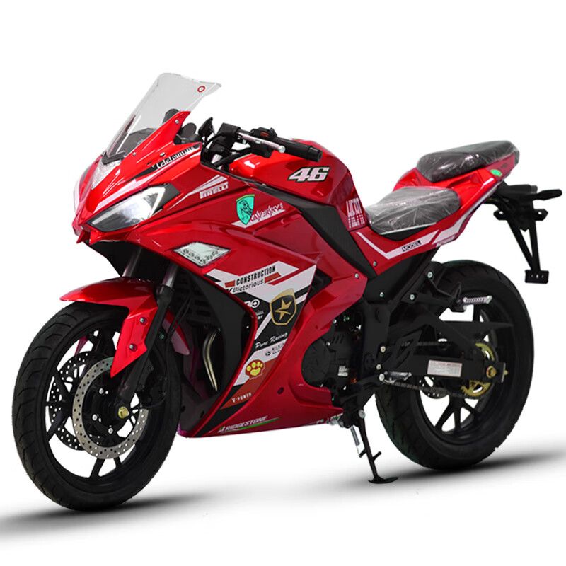 朗创摩托车v6跑车r3忍者六代地平线可上牌可改装abs街跑电动跑车电摩