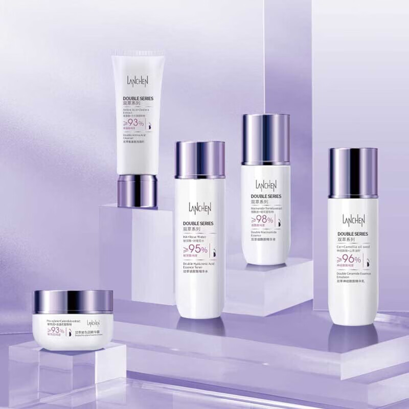 lanchen新蓝秀双萃嫩肤水乳套装保湿补水修护滋润嫩肤护肤品女节日