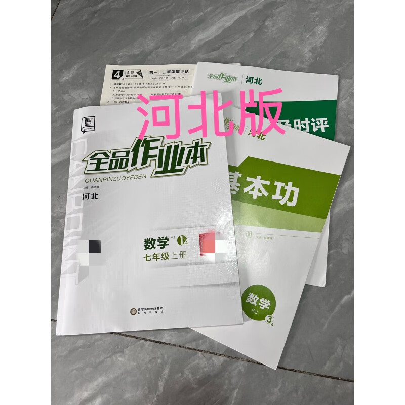 2024秋 全品作业本七年级上册数学rj  人教版河北地区专版