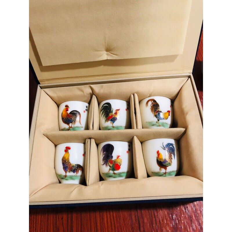 云漫卿马未都观复鸡缸杯 马未都观复鸡缸杯鸡缸杯德化羊脂玉杯陶瓷杯