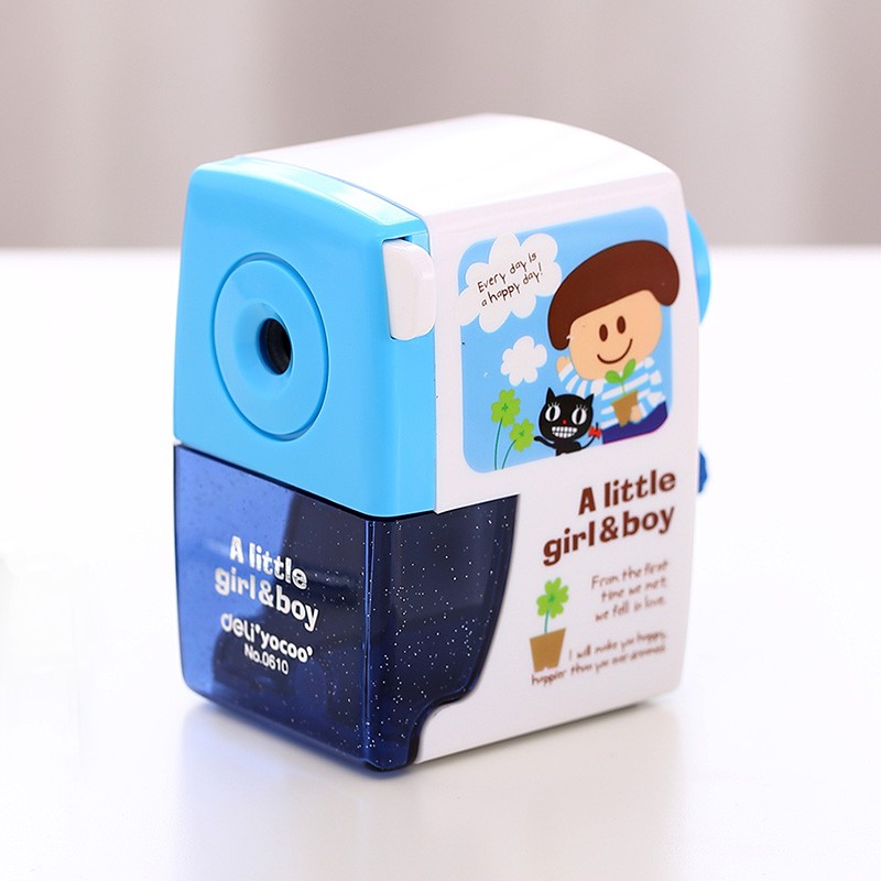 得力卷笔刀削笔机果缤纷削笔机手摇小学生削笔器卷笔刀转笔刀卡通可爱