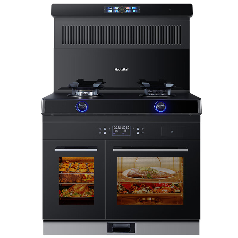Haotaitai智能变频集成灶蒸烤箱一体家用油烟机蒸烤箱一体机 A18智能变频【AI语音-左烤右蒸】搪瓷内胆 天然气