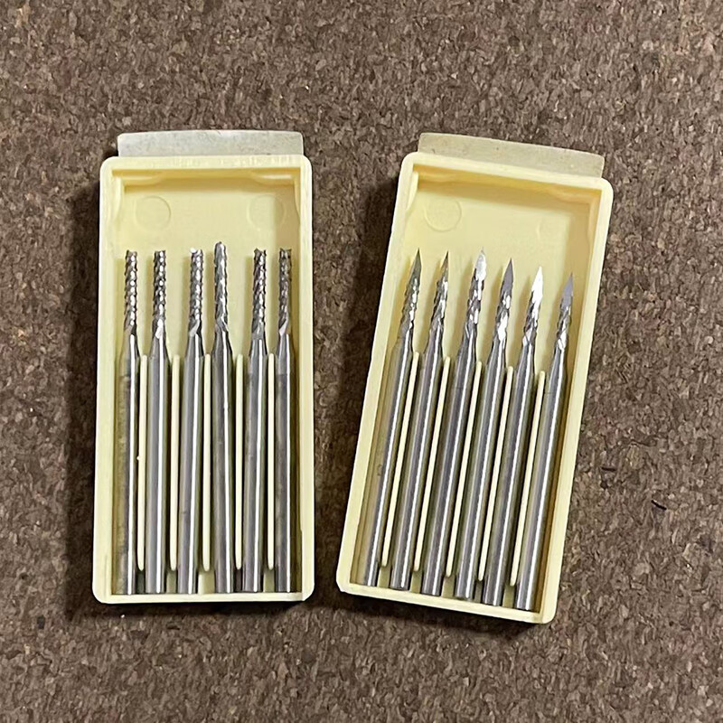 博诺格定制电动雕刻刀橄榄核蜡型首饰牙机雕刻刀头核雕铣刀磨头三角