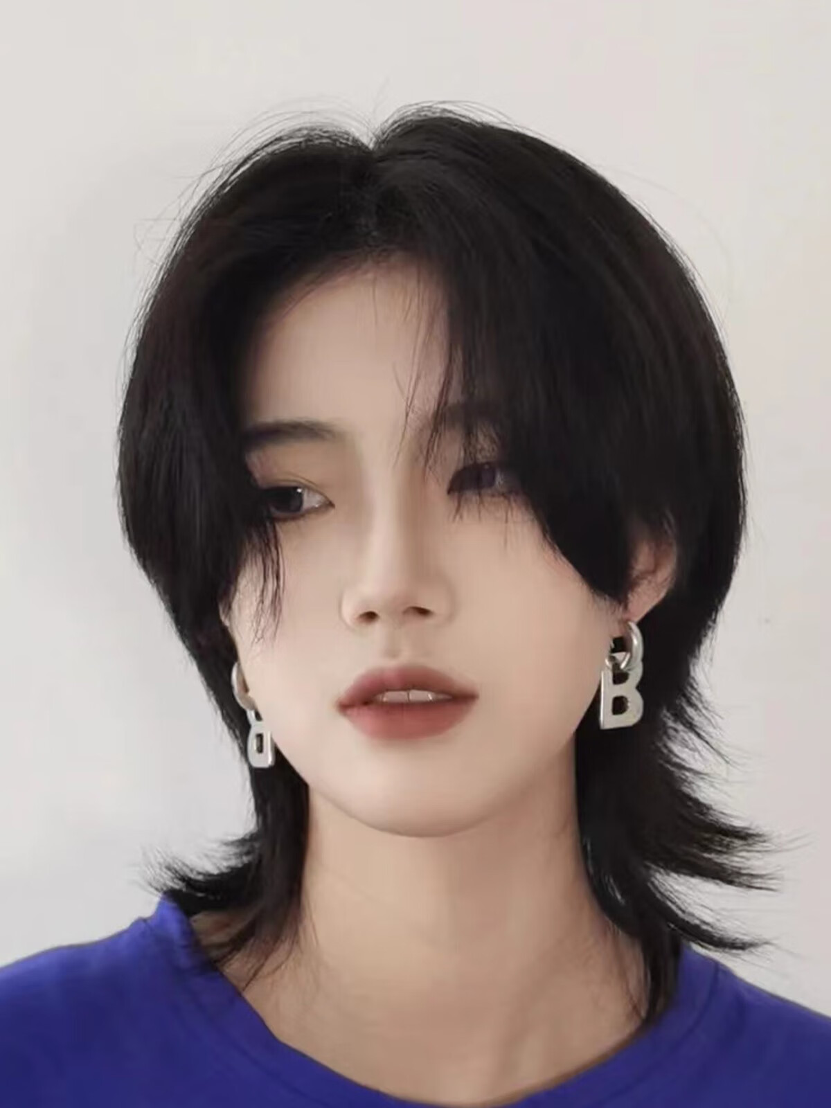 捷迈中分狼尾假发鲻鱼头假发男短发日系个性少年感中分刘海狼尾网红万