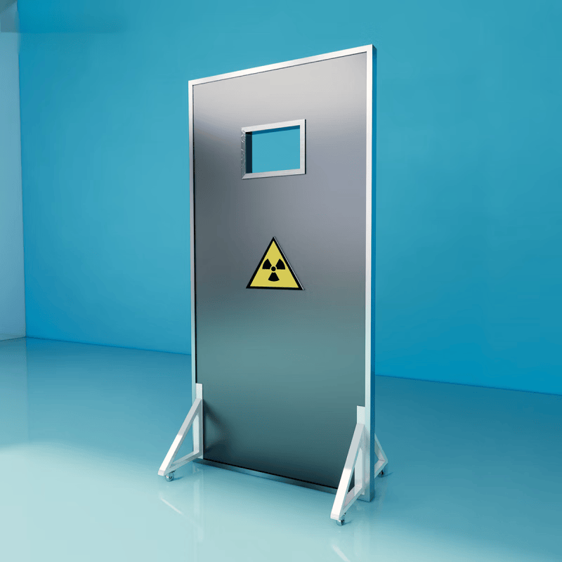 铅屏风屏障x光射线防护ct铅防护dr电离辐射可移动铅门铅板 银色 单联