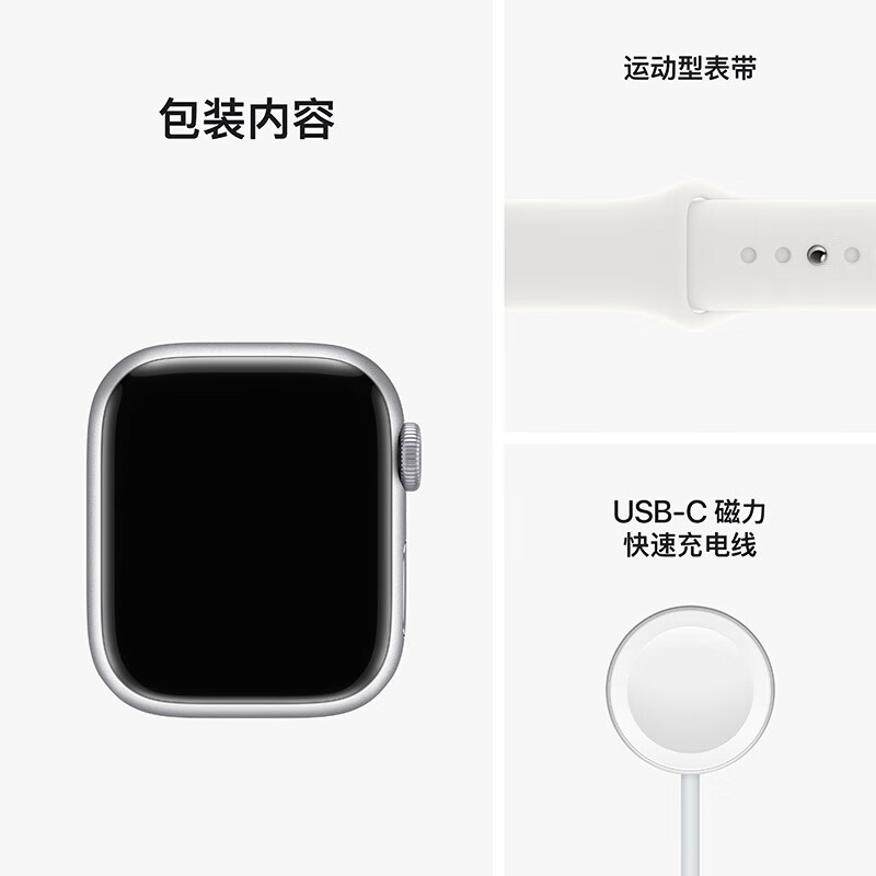 Apple Watch Series 8 GPS + 蜂窝款这个白色，是不是银色表盘白色表带啊？
