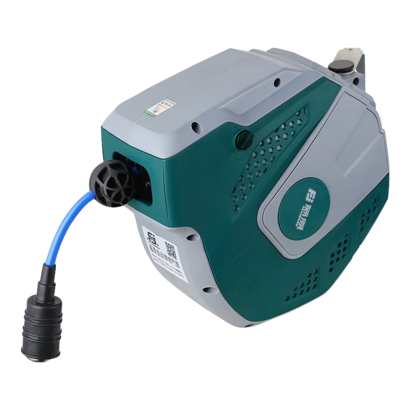 藤原自動(dòng)卷管器懸掛式氣鼓汽修氣動(dòng)工具自動(dòng)伸縮電鼓氣管回收器水管 3*1.5*15米電鼓