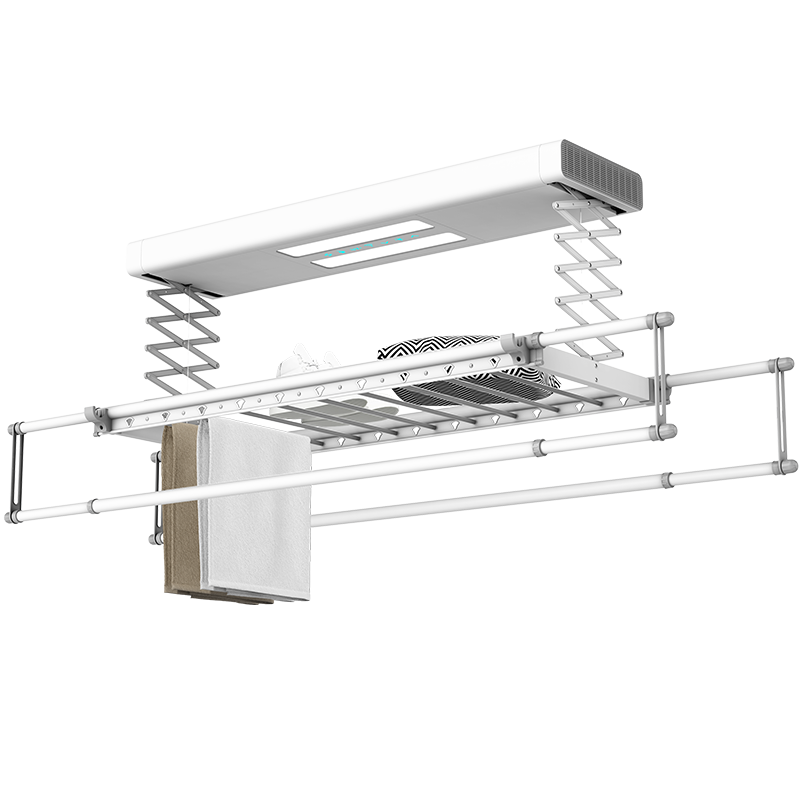 金贵夫人电动晾衣架阳台自动晾衣机智能遥控升降晾衣杆声控烘干晒衣架凉衣架 【M2】遥控升降+LED双屏照明+免费安装