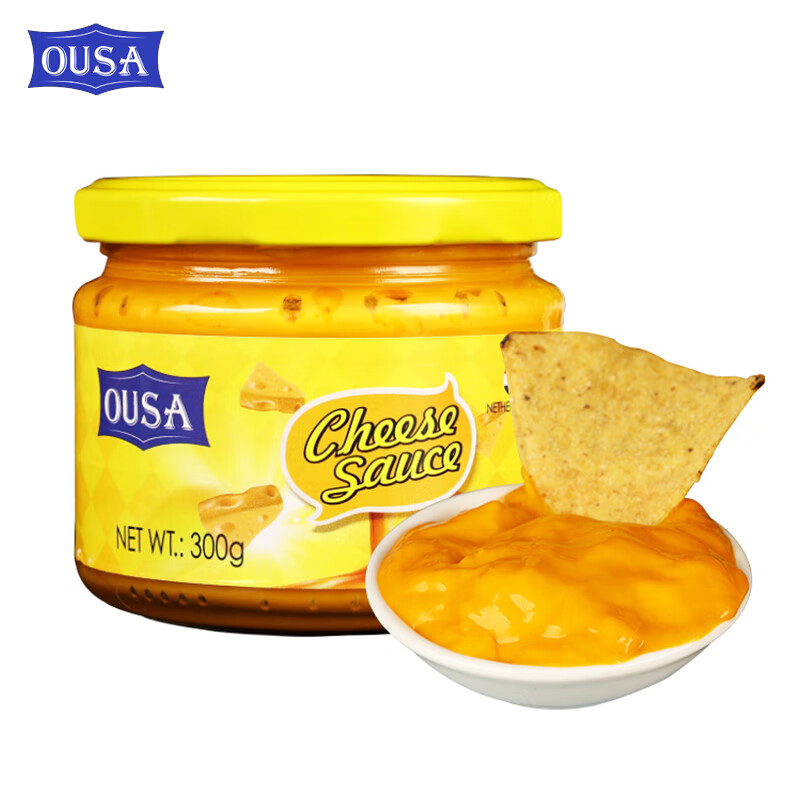欧萨(ousa)进口欧萨墨西哥风味切达奶酪酱300g芝士酱玉米片三明治面包