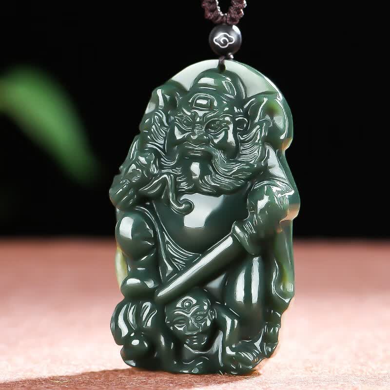 藏玉瑶  和田玉钟馗玉吊坠 男女士款钟馗捉鬼玉坠玉石玉牌