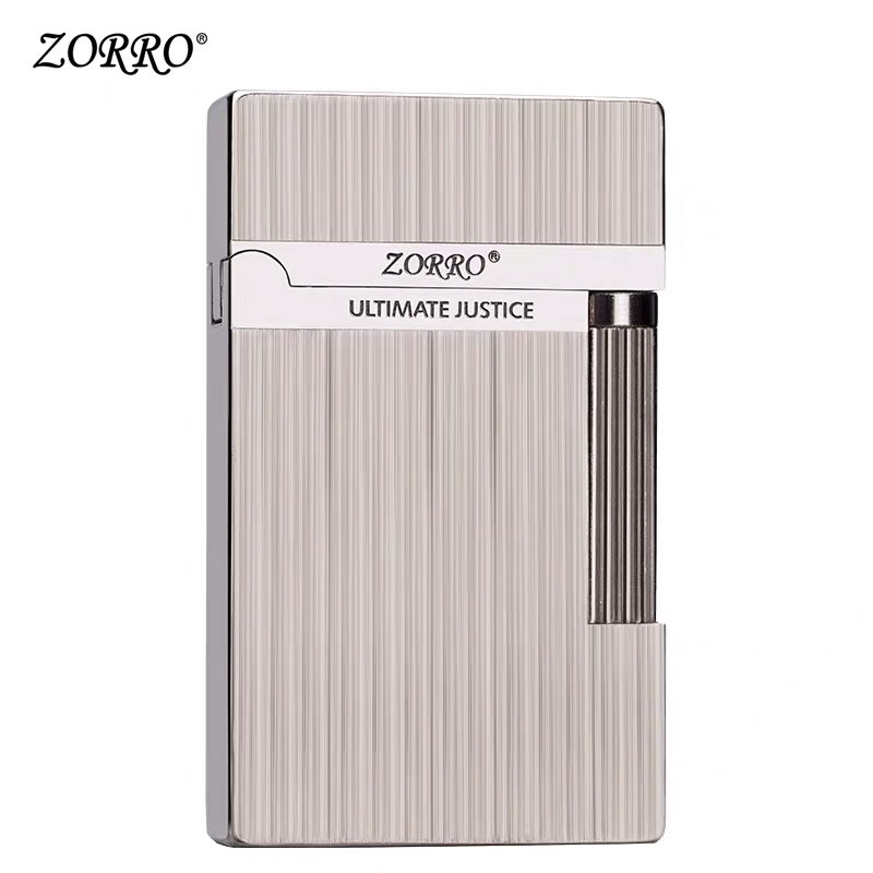 zorro佐罗正品煤油朗声侧滑打火机钢音钢声清脆个性创意老式拉丝朗声