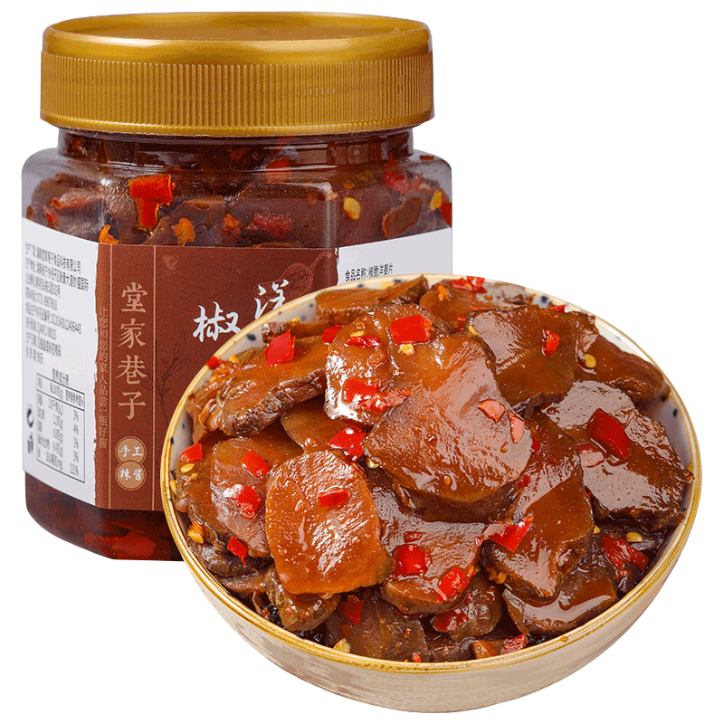 堂家巷子椒脆洋姜片湖南農家特產(chǎn)鬼子姜即食剁椒生姜香辣脆爽下飯拌飯菜 椒脆洋姜片280g*4瓶