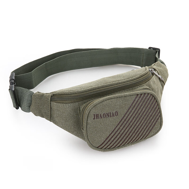 酷奇袋鼠 kq新款男士腰包帆布男韩版小挎包零钱包手机包便携卖菜做