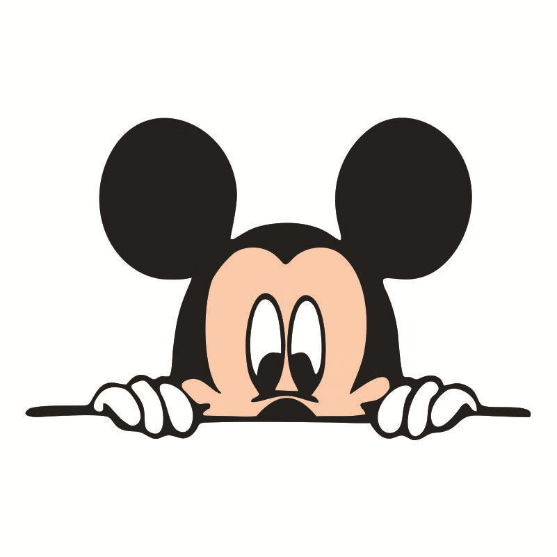 米妮情侣创意个性车门贴可爱卡通车尾贴划痕装饰贴 米奇大号60*30cm